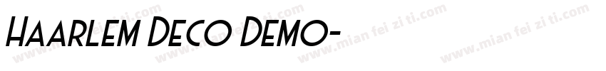 Haarlem Deco Demo字体转换